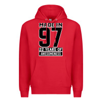 Red Made In 97 22 Years Of Awesomeness Premium Hoodie - Bettercallsaul