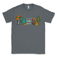 Charcoal Heather howdy with cowboy hat and cactus Classic Tee - Artiststas