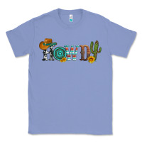 Colony Blue howdy with cowboy hat and cactus Classic Tee - Artiststas