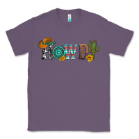 Lavender howdy with cowboy hat and cactus Classic Tee - Artiststas