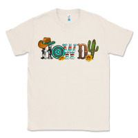 Natural howdy with cowboy hat and cactus Classic Tee - Artiststas