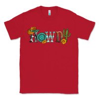 Red howdy with cowboy hat and cactus Classic Tee - Artiststas