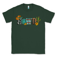 Sports Green howdy with cowboy hat and cactus Classic Tee - Artiststas