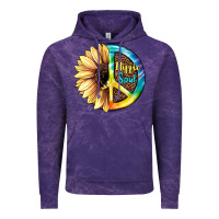 Cloud Purple Hippie Soul with Sunflower and Leopard Background Vintage Hoodie - JahusDesignShop