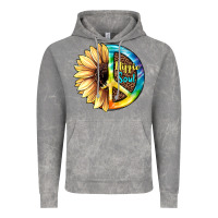 Hippie Soul With Sunflower And Leopard Background Vintage Hoodie | Teevron