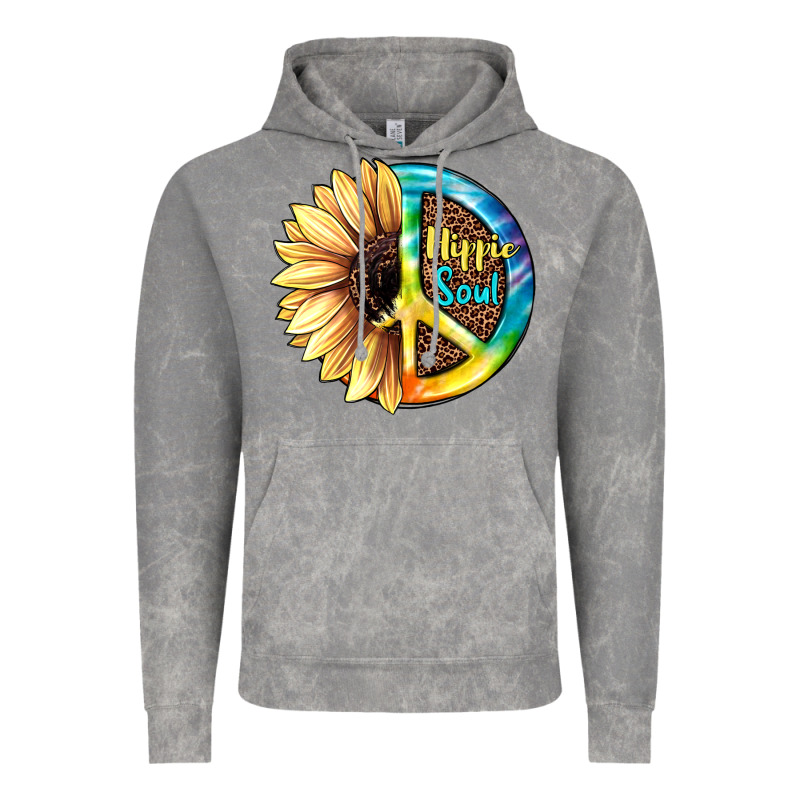 Hippie Soul With Sunflower And Leopard Background Vintage Hoodie by JahusDesignShop | Teevron