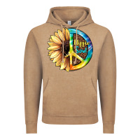 Vintage Coffee Hippie Soul with Sunflower and Leopard Background Vintage Hoodie - JahusDesignShop
