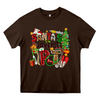 Chocolate Brown santa's favorite pt Heavy Core Tee - Zillion Design Studio