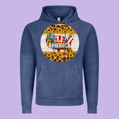 God Bless America Round Coaster Vintage Hoodie Designed By Hra Design Shop
