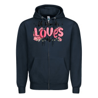 Navy oh how he loves us Zipper Hoodie - MaliasSmallBusiness