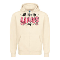 Sandshell oh how he loves us Zipper Hoodie - MaliasSmallBusiness
