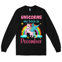 Black unicorns are born in december Long Sleeve Tee - Jasminsmagicworld