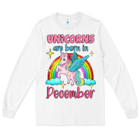 White unicorns are born in december Long Sleeve Tee - Jasminsmagicworld