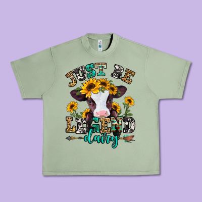 Just Be Legend Dairy Heifer Urban Heavy Tee Designed By Jasminsmagicworld