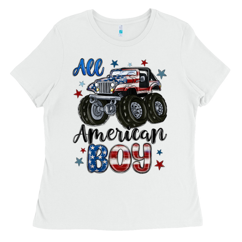 All American Boy Ladies Tee by MaliasSmallBusiness | Teevron