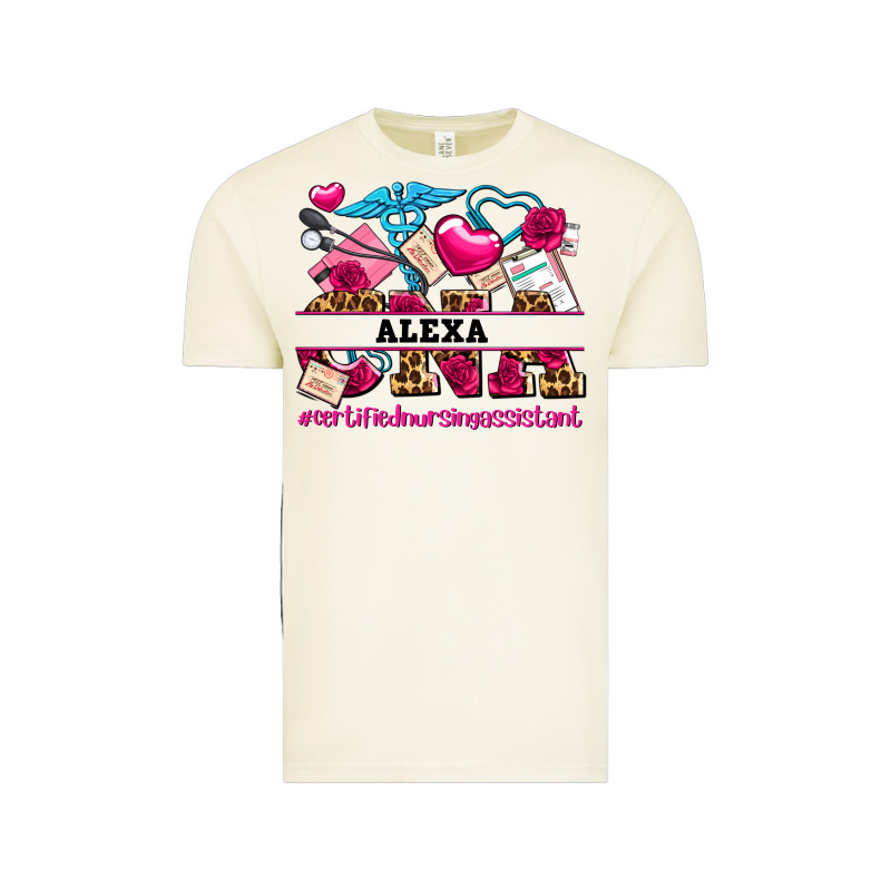 Costom Name Valentines Day Cna Certified Nursing Vintage Tee by AdoDesignShop | Teevron
