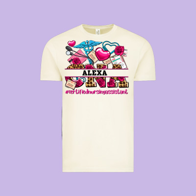 Costom Name Valentines Day Cna Certified Nursing Vintage Tee Designed By Adodesignshop