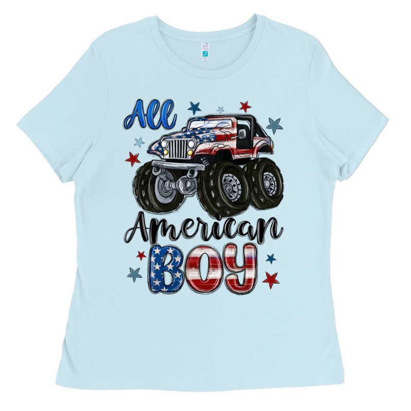 All American Boy Ladies Tee by MaliasSmallBusiness | Teevron
