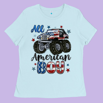 Ladies Tee all american boy