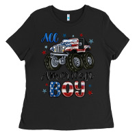 Black all american boy Ladies Tee - MaliasSmallBusiness