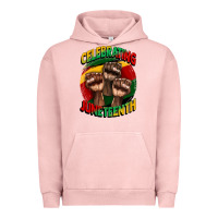 Pigment Salmon im celebrating juneteenth  (1) Urban Hoodie - CowGirlArtShop