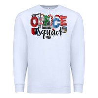 White Office Squad Christmas Premium Sweatshirt - LillyAllenDesigns