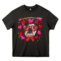 Asphalt Valentine's day  english bulldog Heavy Core Tee - RanaPortraitStore
