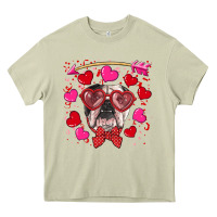 Mossy Valentine's day  english bulldog Heavy Core Tee - RanaPortraitStore