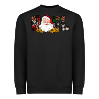 Black santa noel Heavyweight Sweatshirt - JahusDesignShop
