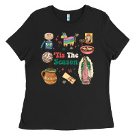 Black tis the season Ladies Tee - MaliasSmallBusiness