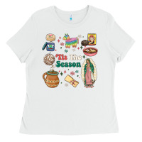 White tis the season Ladies Tee - MaliasSmallBusiness