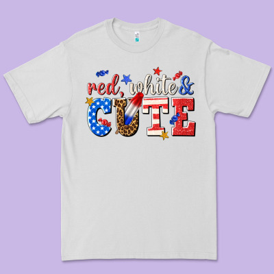 Premium Tee red white and cute billie wilder