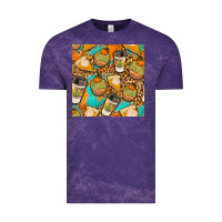 Cloud Purple autumn cupcakes seamless pattern Vintage Tee - BundleAndBundleShop