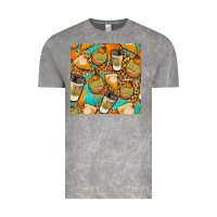 Cloud Rock autumn cupcakes seamless pattern Vintage Tee - BundleAndBundleShop
