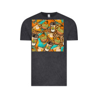 Vintage Black autumn cupcakes seamless pattern Vintage Tee - BundleAndBundleShop