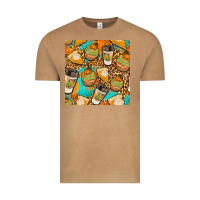 Vintage Camel autumn cupcakes seamless pattern Vintage Tee - BundleAndBundleShop