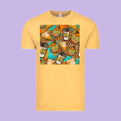 Autumn Cupcakes Seamless Pattern Vintage Tee Designed By Bundleandbundleshop