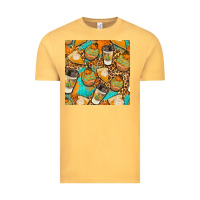 Vintage Mustard autumn cupcakes seamless pattern Vintage Tee - BundleAndBundleShop