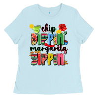 Baby Blue chip dippin' margarita sippin' Ladies Tee - JahusDesignShop