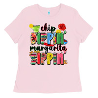 Bubblegum Pink chip dippin' margarita sippin' Ladies Tee - JahusDesignShop