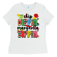 White chip dippin' margarita sippin' Ladies Tee - JahusDesignShop