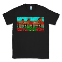 Black horses roses ann cactuses license plate Classic Tee - Artiststas