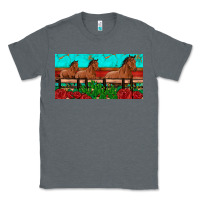 Charcoal Heather horses roses ann cactuses license plate Classic Tee - Artiststas