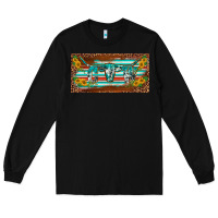Black western howdy cowgirl leopard serape   license plate template Long Sleeve Tee - BarkalooDesign