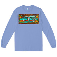 Colony Blue western howdy cowgirl leopard serape   license plate template Long Sleeve Tee - BarkalooDesign