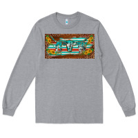 Heather Grey western howdy cowgirl leopard serape   license plate template Long Sleeve Tee - BarkalooDesign