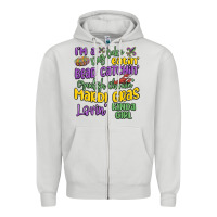 Dove Grey i'm a king cake eatin' mardi gras lovin' kinda gir Zipper Hoodie - MaliasSmallBusiness