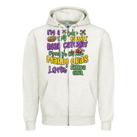 Oatmeal Heather i'm a king cake eatin' mardi gras lovin' kinda gir Zipper Hoodie - MaliasSmallBusiness
