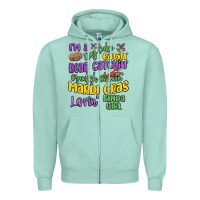 Seafoam i'm a king cake eatin' mardi gras lovin' kinda gir Zipper Hoodie - MaliasSmallBusiness