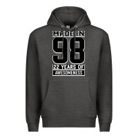 Charcoal Heather Made in 98 22 Years Of Awesomeness Premium Hoodie - Bettercallsaul